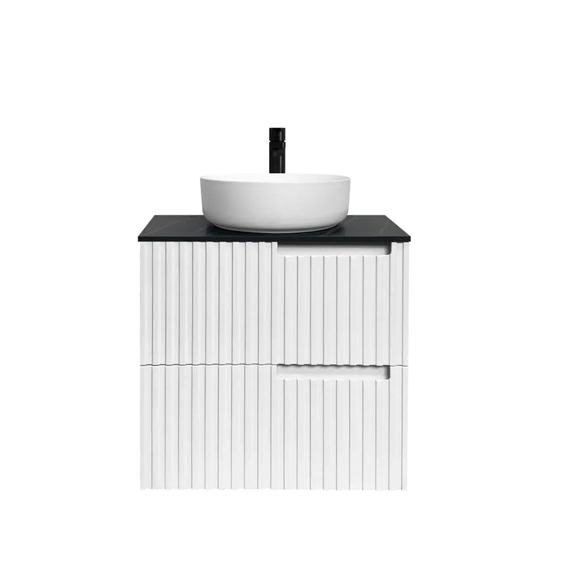 SATIN WHITE NOOSA 600MM WALL HUNG VANITY FIL Kitchen Bathroom