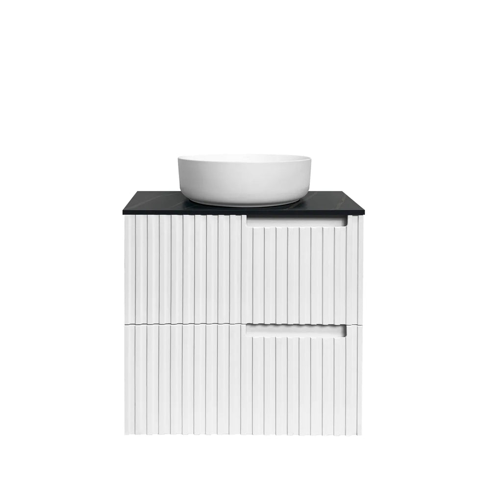 SATIN WHITE NOOSA 600MM WALL HUNG VANITY