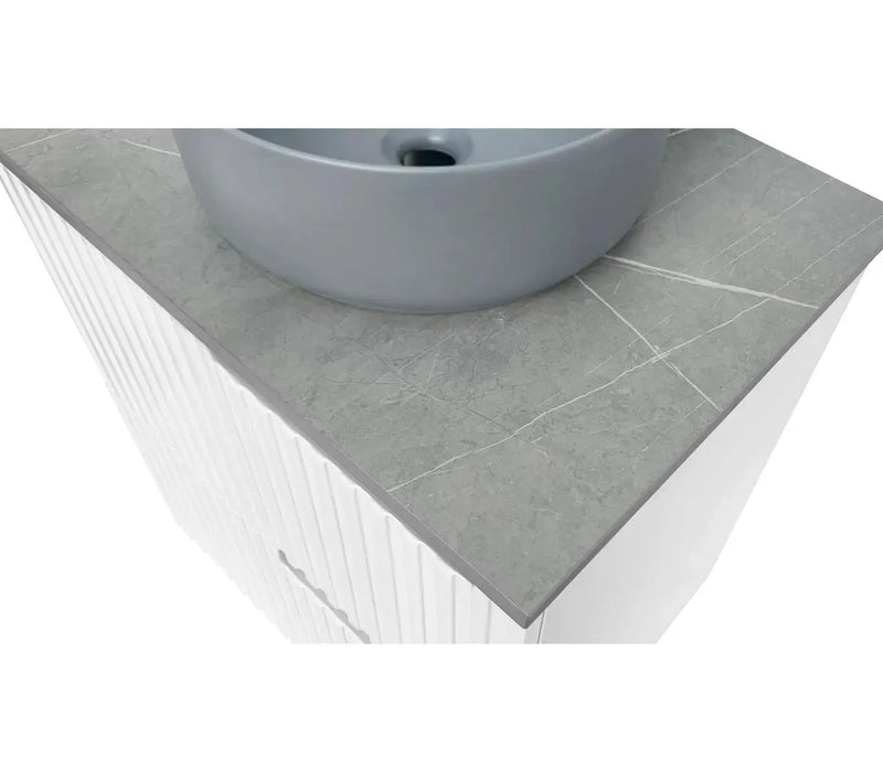 SATIN WHITE NOOSA 600MM WALL HUNG VANITY FIL Kitchen Bathroom