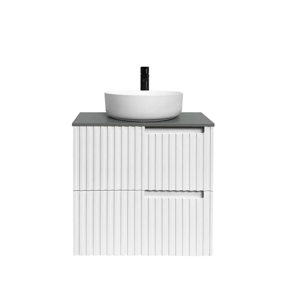 SATIN WHITE NOOSA 600MM WALL HUNG VANITY