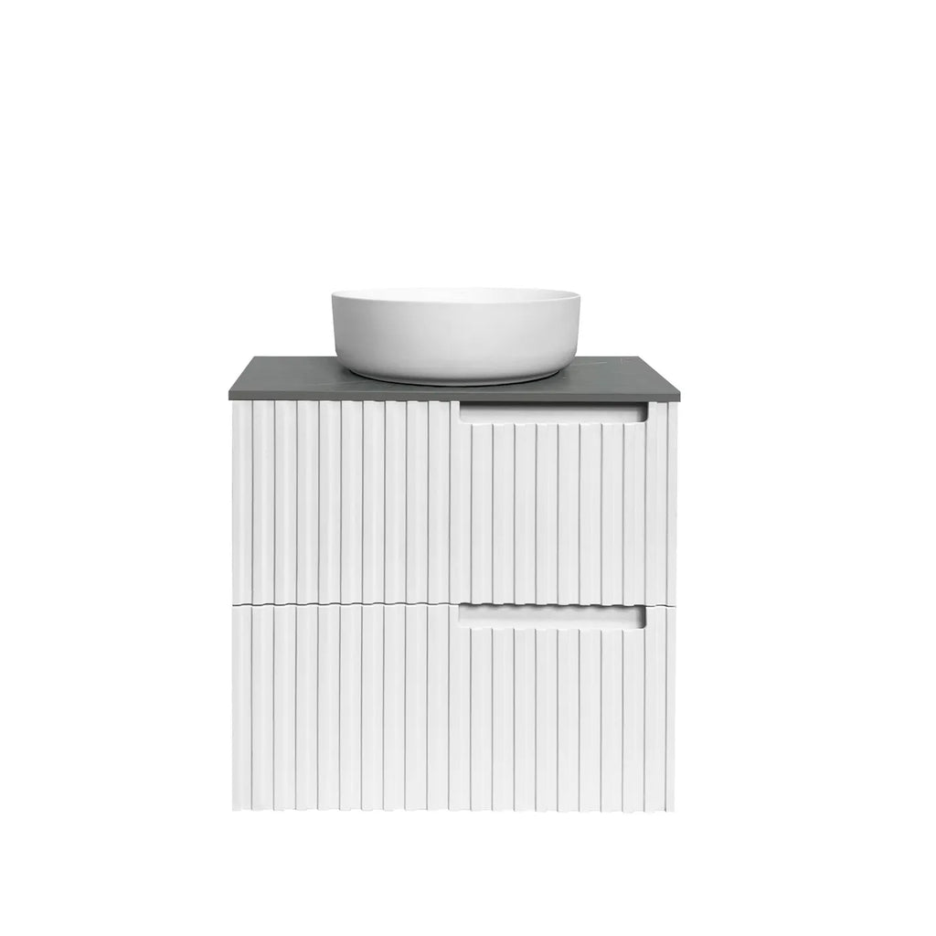 SATIN WHITE NOOSA 600MM WALL HUNG VANITY