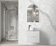 SATIN WHITE NOOSA 600MM WALL HUNG VANITY FIL Kitchen Bathroom