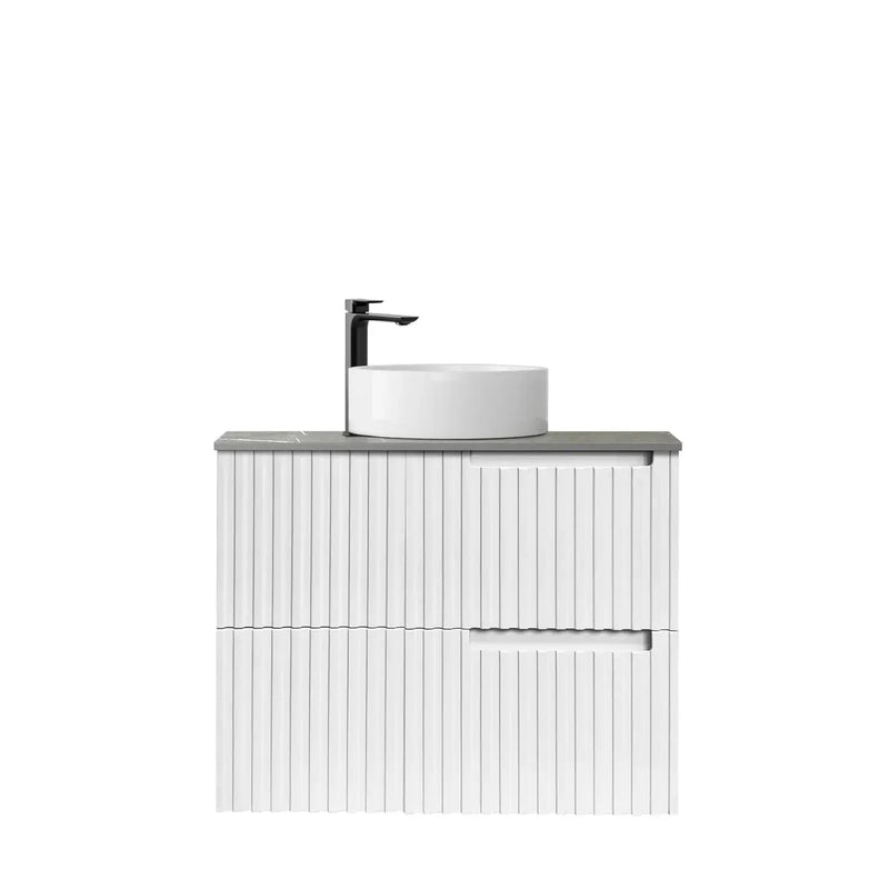 SATIN WHITE NOOSA 750MM WALL HUNG VANITY FIL Kitchen Bathroom