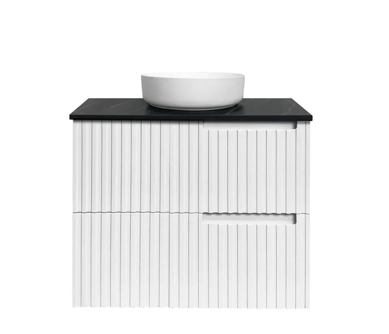 SATIN WHITE NOOSA 750MM WALL HUNG VANITY FIL Kitchen Bathroom