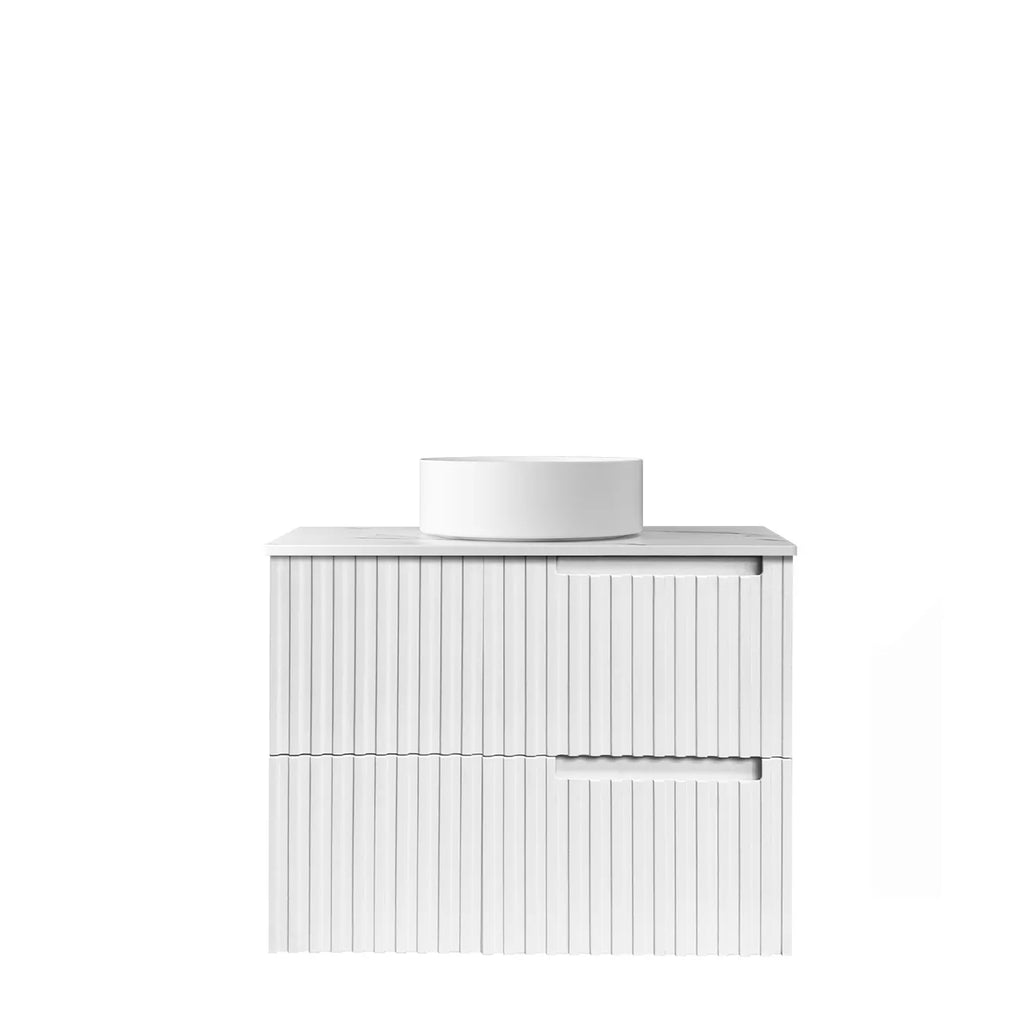 SATIN WHITE NOOSA 750MM WALL HUNG VANITY