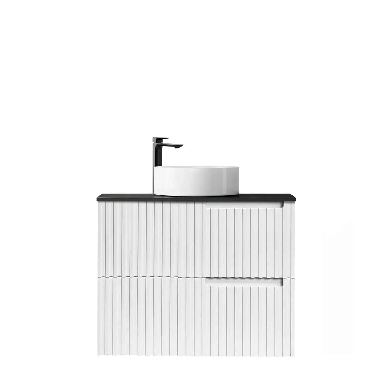 SATIN WHITE NOOSA 750MM WALL HUNG VANITY FIL Kitchen Bathroom