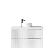 SATIN WHITE NOOSA 900MM WALL HUNG VANITY FIL Kitchen Bathroom