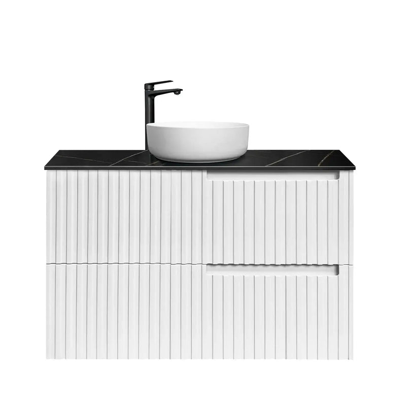 SATIN WHITE NOOSA 900MM WALL HUNG VANITY FIL Kitchen Bathroom