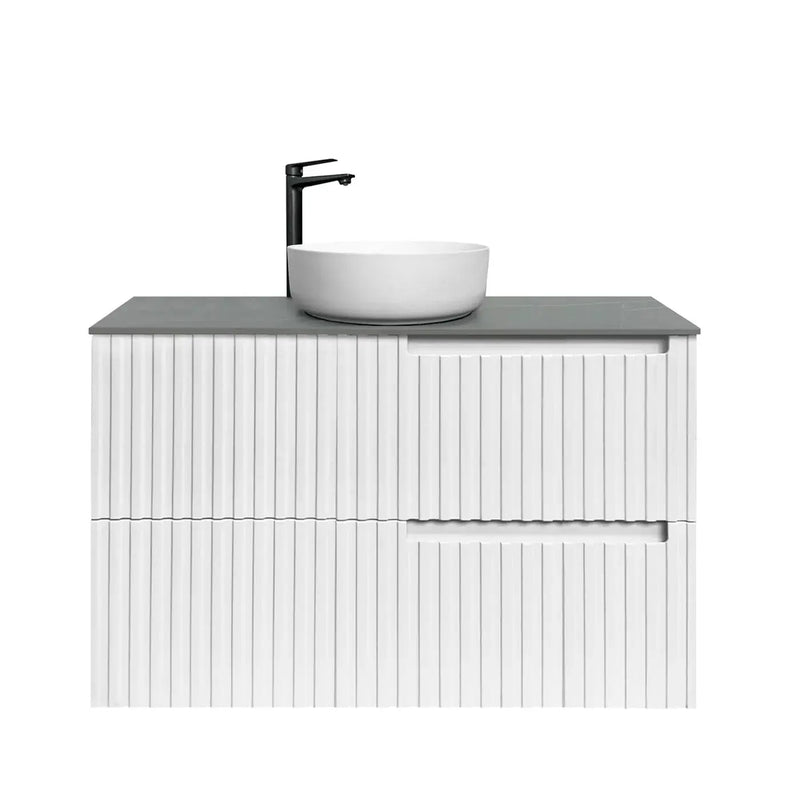 SATIN WHITE NOOSA 900MM WALL HUNG VANITY FIL Kitchen Bathroom