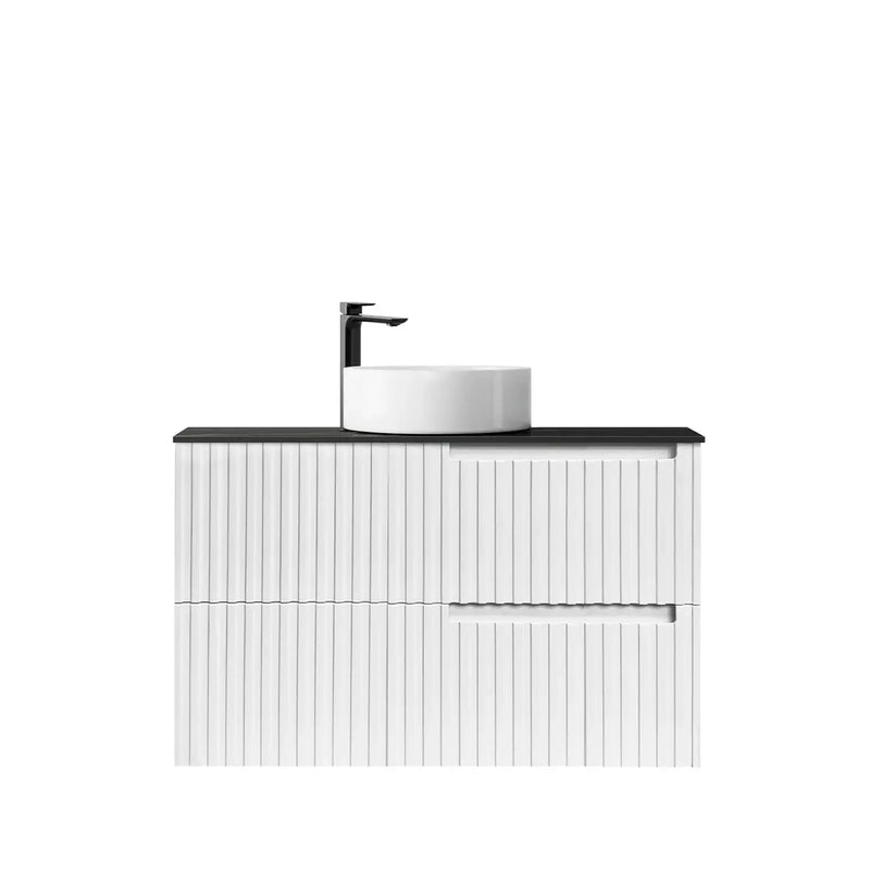 SATIN WHITE NOOSA 900MM WALL HUNG VANITY FIL Kitchen Bathroom