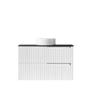 SATIN WHITE NOOSA 900MM WALL HUNG VANITY FIL Kitchen Bathroom