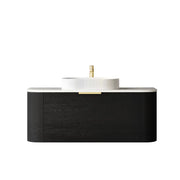 BONDI BLACK OAK 1200X460 CURVE VANITY FIL Kitchen Bathroom