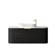 BONDI BLACK OAK 1200X460 CURVE VANITY FIL Kitchen Bathroom