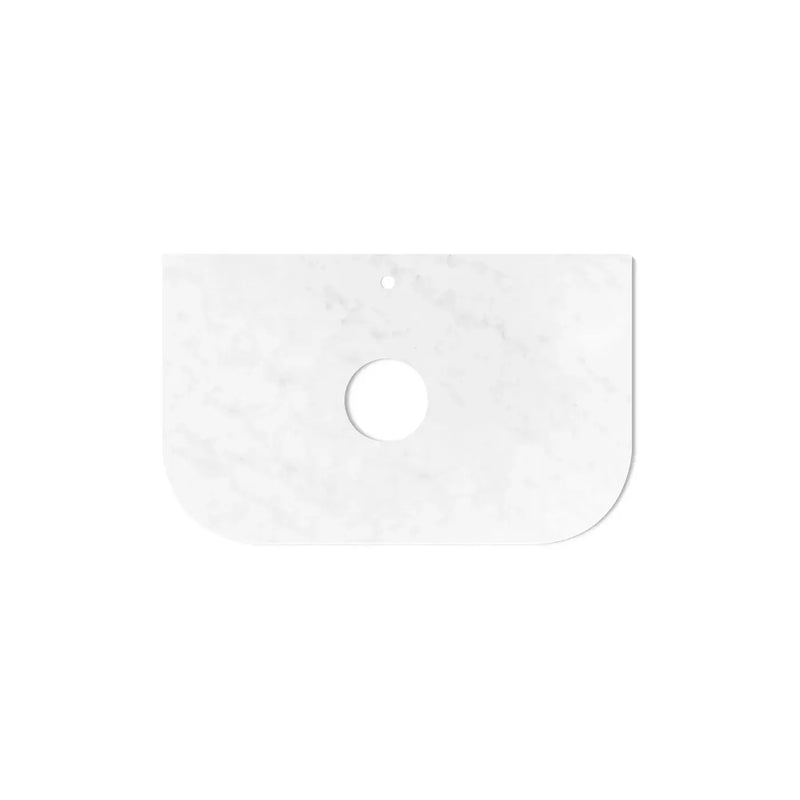 BONDI SATIN WHITE FLUTED 750X460 CURVE VANITY FIL Kitchen Bathroom