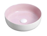 GOLF BALL BASIN 355X355 WHITE/PINK FIL Kitchen Bathroom