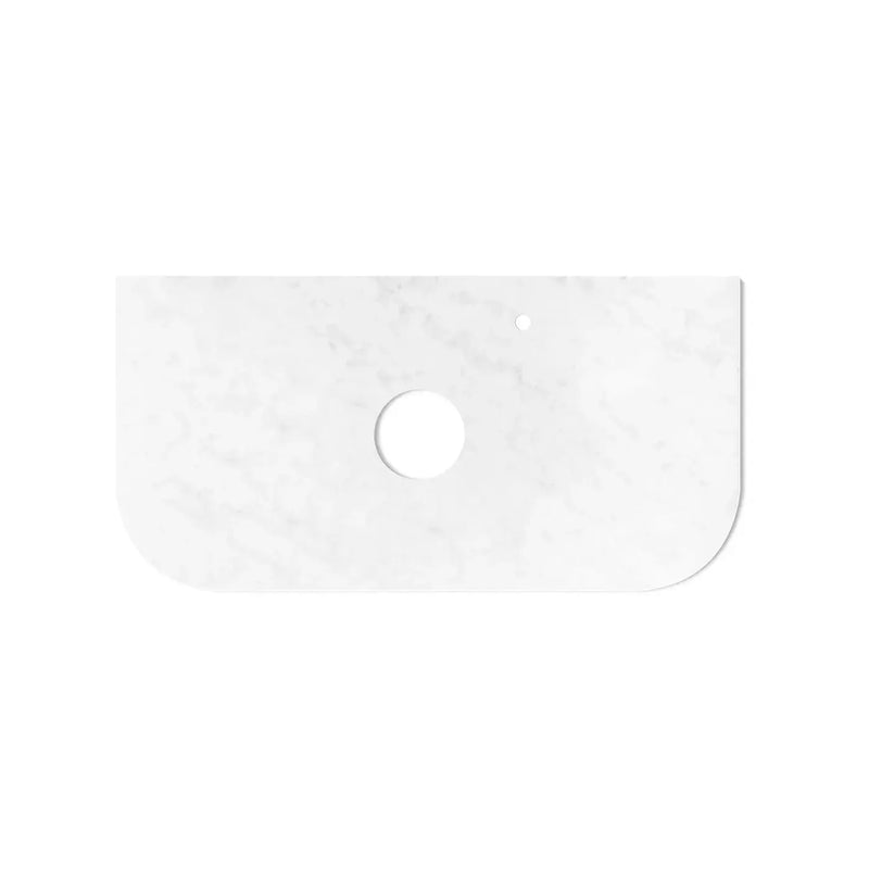 BONDI SATIN WHITE FLUTED 900X460 CURVE VANITY FIL Kitchen Bathroom
