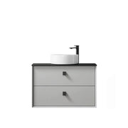 LIGHT GREY BOSTON 750MM WALL HUNG VANITY FIL Kitchen Bathroom