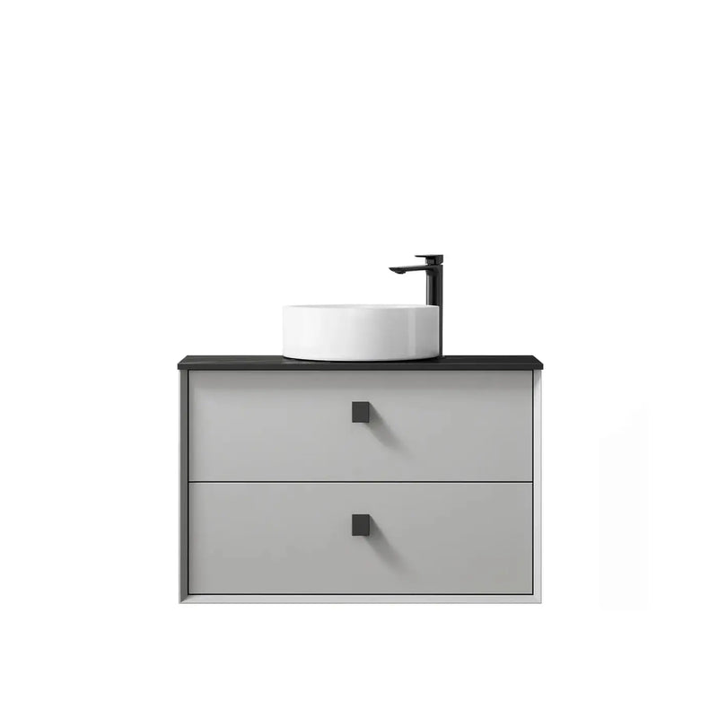 LIGHT GREY BOSTON 750MM WALL HUNG VANITY FIL Kitchen Bathroom