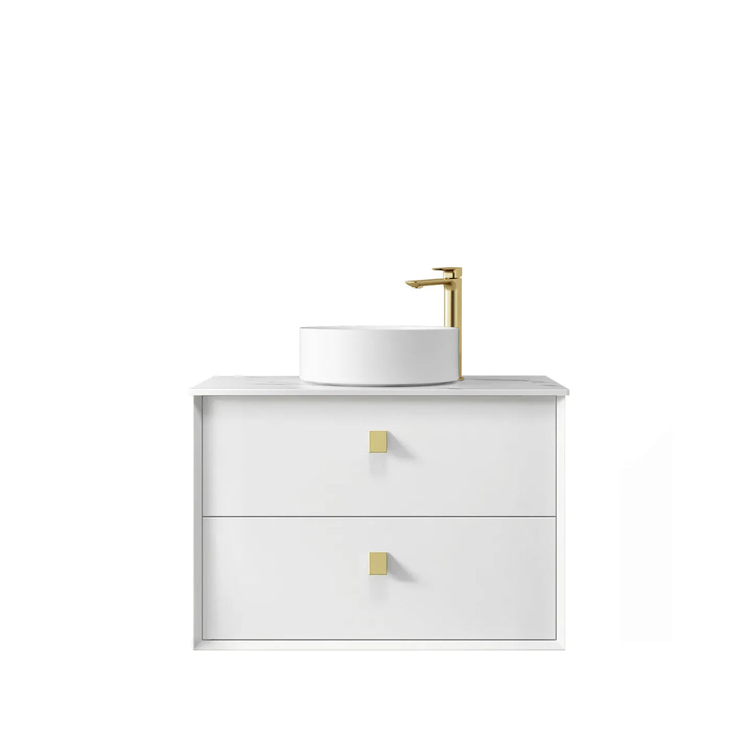 SATIN WHITE BOSTON 750MM WALL HUNG VANITY