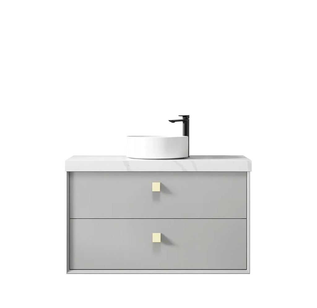 LIGHT GREY BOSTON 900MM WALL HUNG VANITY