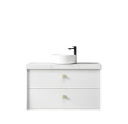 SATIN WHITE BOSTON 900MM WALL HUNG VANITY FIL Kitchen Bathroom