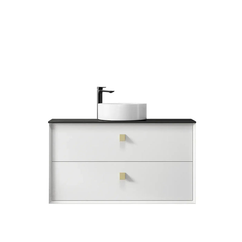 SATIN WHITE BOSTON 900MM WALL HUNG VANITY FIL Kitchen Bathroom