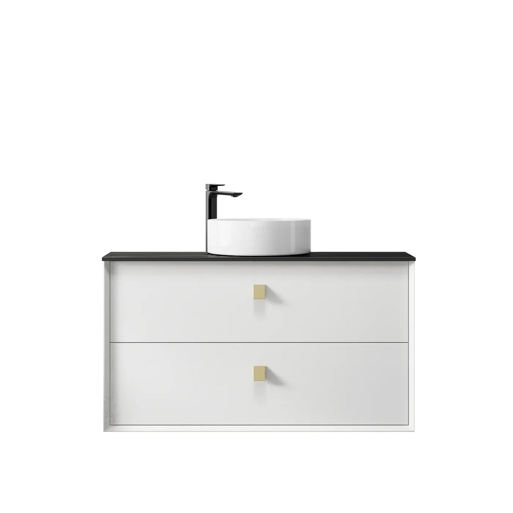 SATIN WHITE BOSTON 900MM WALL HUNG VANITY