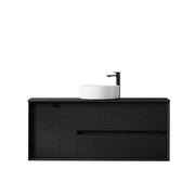 BLACK OAK BYRON 1200MM WALL HUNG VANITY FIL Kitchen Bathroom