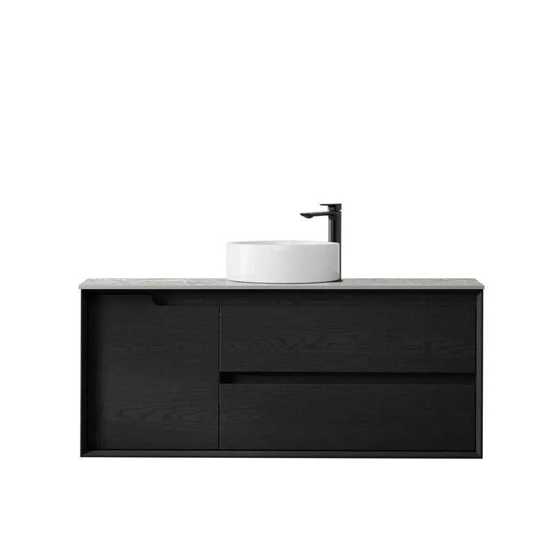 BLACK OAK BYRON 1200MM WALL HUNG VANITY FIL Kitchen Bathroom