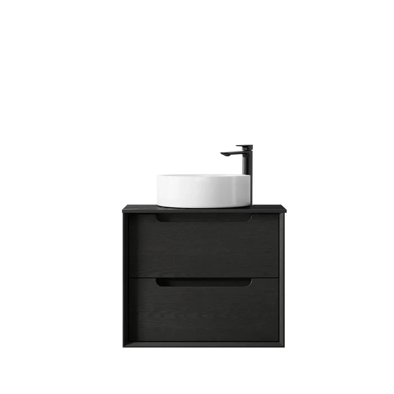 BLACK OAK BYRON 600MM WALL HUNG VANITY FIL Kitchen Bathroom