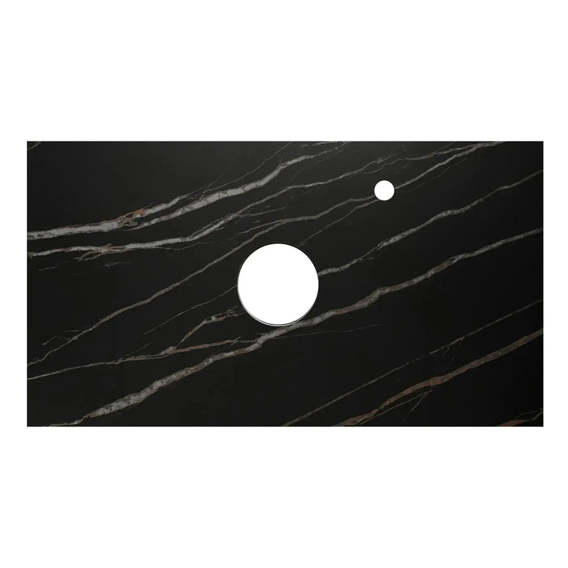 BLACK OAK BYRON 600MM WALL HUNG VANITY FIL Kitchen Bathroom
