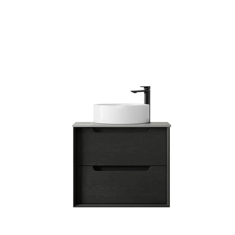 BLACK OAK BYRON 600MM WALL HUNG VANITY FIL Kitchen Bathroom