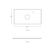 BLACK OAK BYRON 600MM WALL HUNG VANITY FIL Kitchen Bathroom