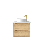 NATURAL OAK BYRON 600MM WALL HUNG VANITY FIL Kitchen Bathroom