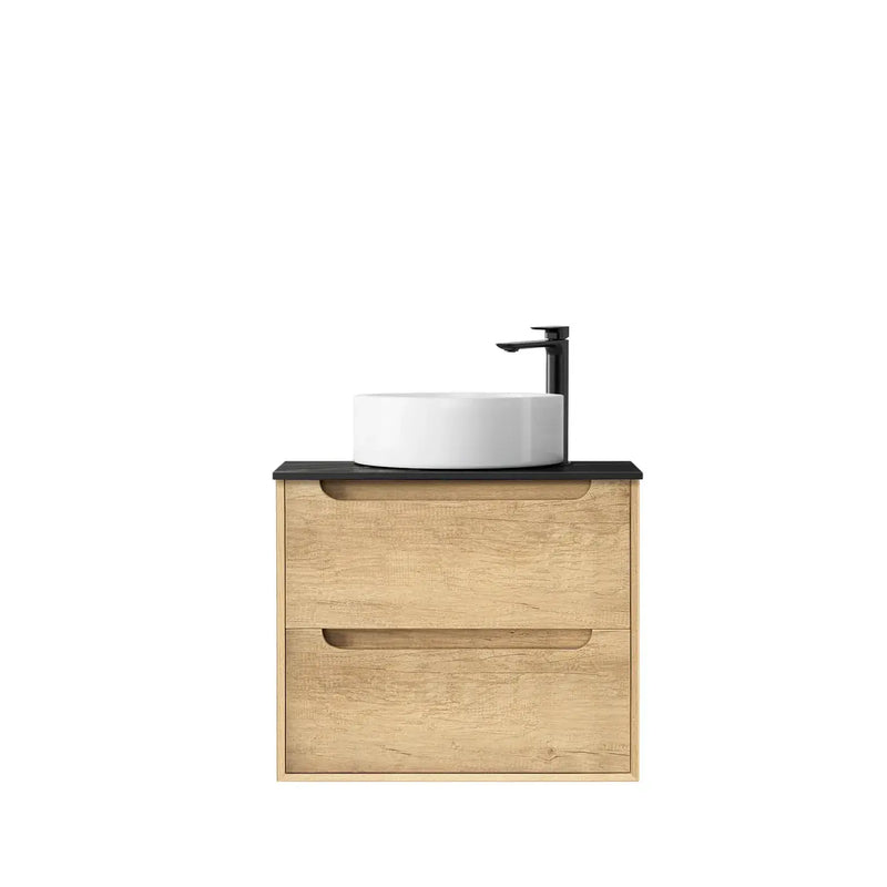 NATURAL OAK BYRON 600MM WALL HUNG VANITY FIL Kitchen Bathroom