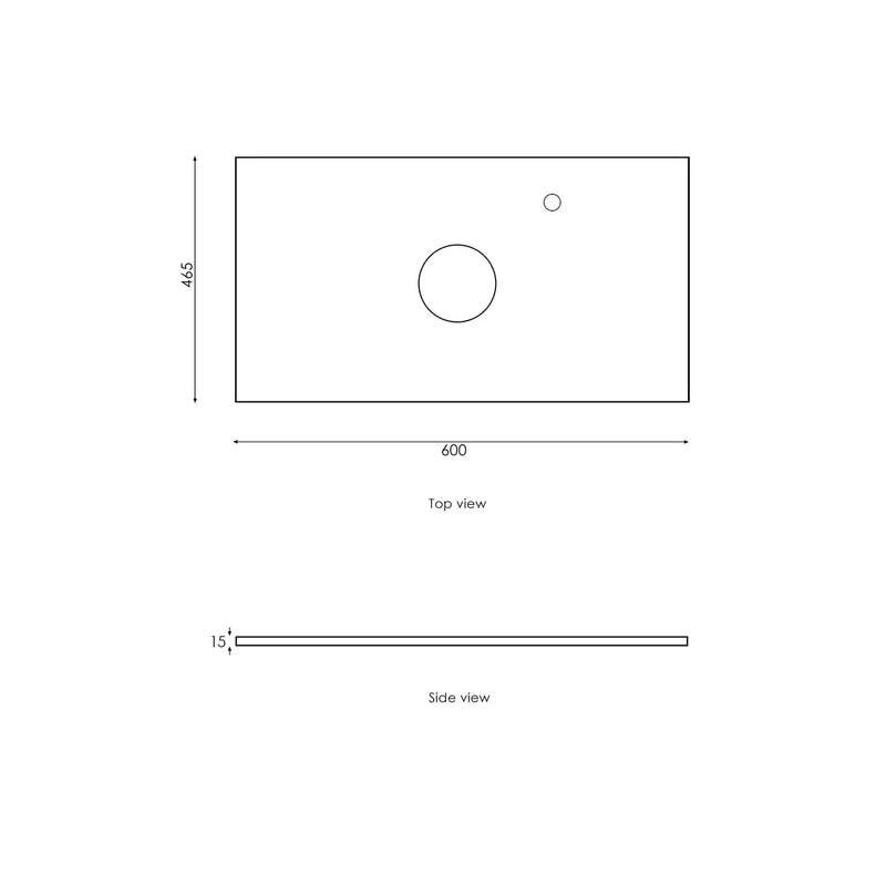 NATURAL OAK BYRON 600MM WALL HUNG VANITY FIL Kitchen Bathroom