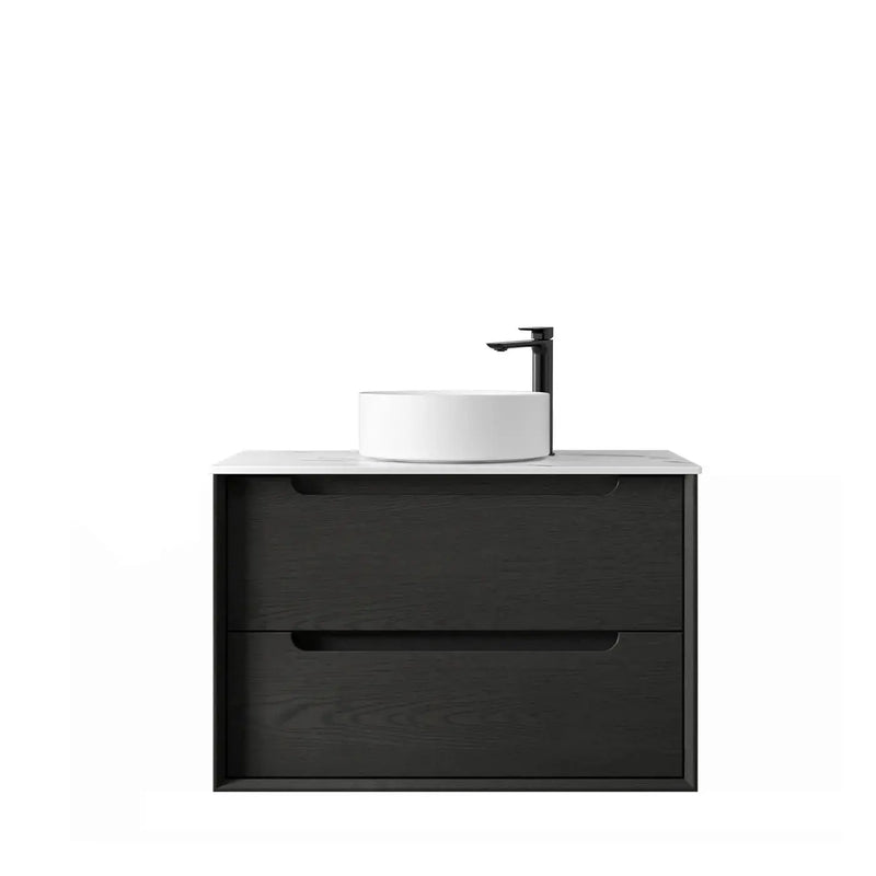 BLACK OAK BYRON 750MM WALL HUNG VANITY FIL Kitchen Bathroom