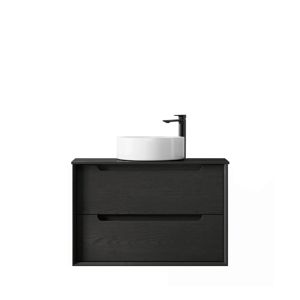 BLACK OAK BYRON 750MM WALL HUNG VANITY