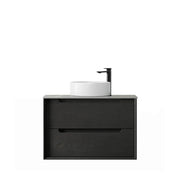 BLACK OAK BYRON 750MM WALL HUNG VANITY FIL Kitchen Bathroom