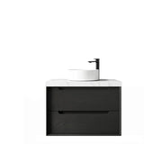 BLACK OAK BYRON 750MM WALL HUNG VANITY FIL Kitchen Bathroom