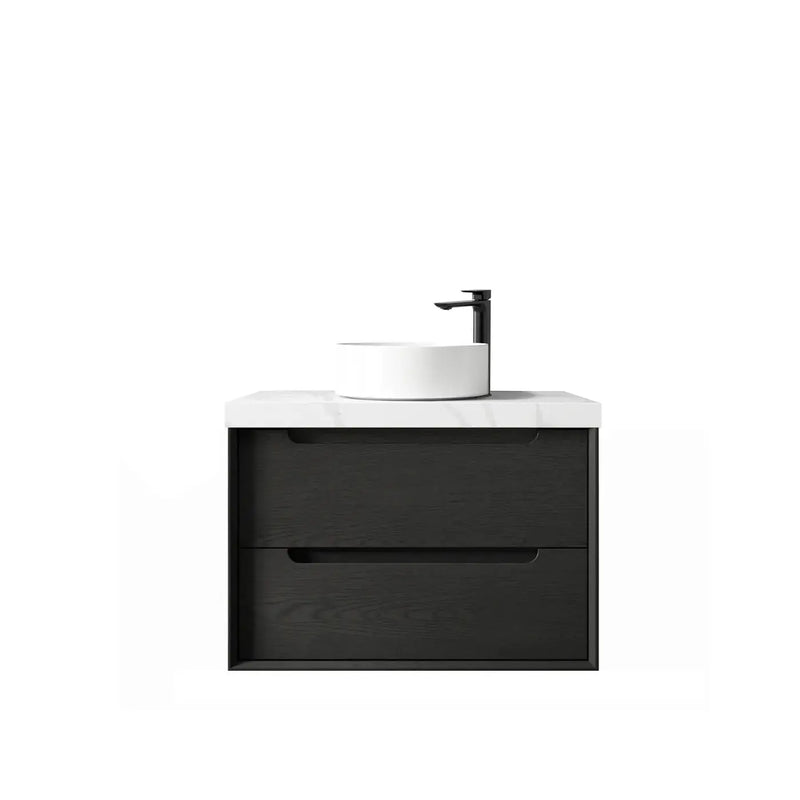 BLACK OAK BYRON 750MM WALL HUNG VANITY FIL Kitchen Bathroom