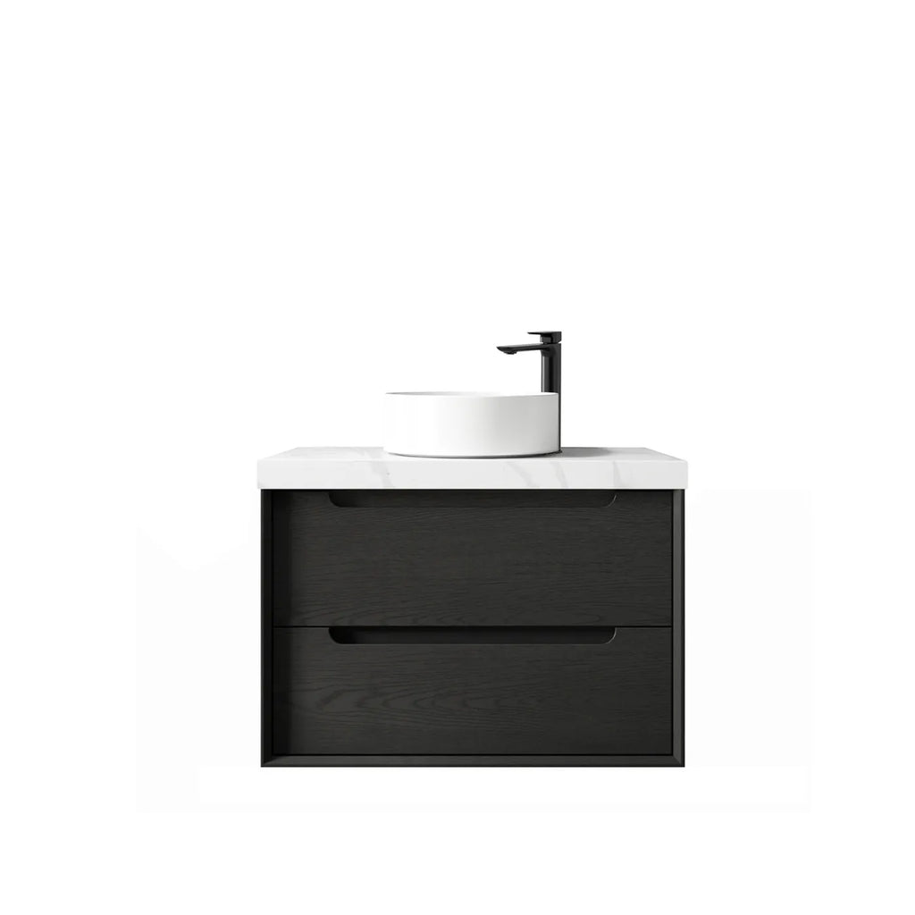 BLACK OAK BYRON 750MM WALL HUNG VANITY