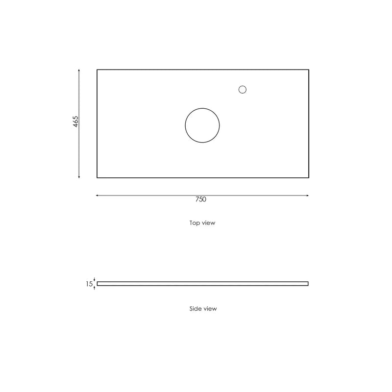 NATURAL OAK BYRON 750MM WALL HUNG VANITY FIL Kitchen Bathroom