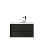 BLACK OAK BYRON 900MM WALL HUNG VANITY FIL Kitchen Bathroom