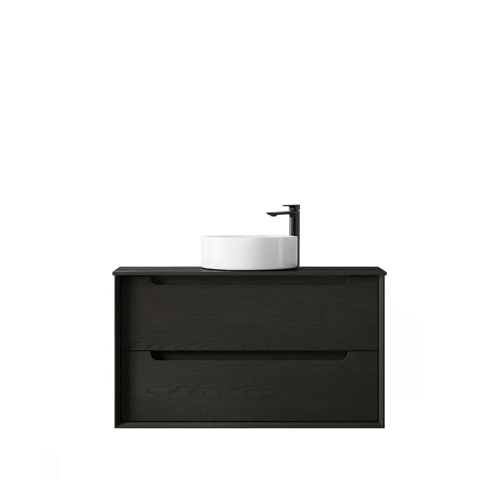 BLACK OAK BYRON 900MM WALL HUNG VANITY