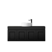 SATIN BLACK HAMPTON MARK II 1200MM WALL HUNG VANITY FIL Kitchen Bathroom
