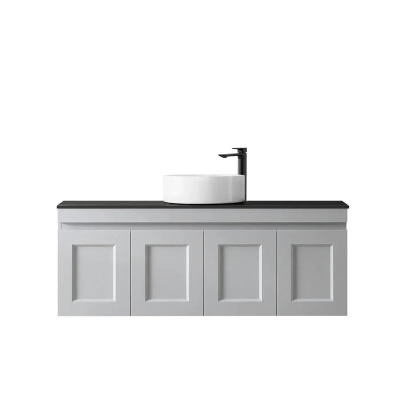 SATIN LIGHT GREY HAMPTON MARK II 1200MM WALL HUNG VANITY FIL Kitchen Bathroom