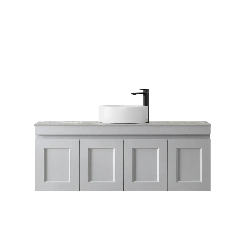 SATIN LIGHT GREY HAMPTON MARK II 1200MM WALL HUNG VANITY FIL Kitchen Bathroom