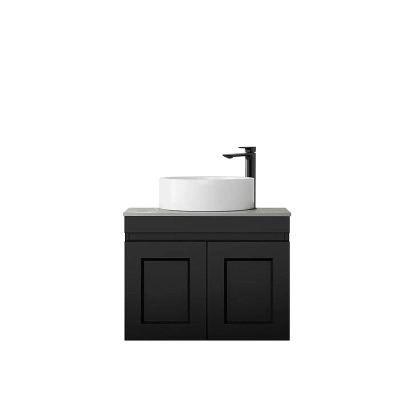 SATIN BLACK HAMPTON MARK II 600MM WALL HUNG VANITY FIL Kitchen Bathroom