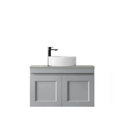 SATIN LIGHT GREY HAMPTON MARK II 750MM WALL HUNG VANITY FIL Kitchen Bathroom